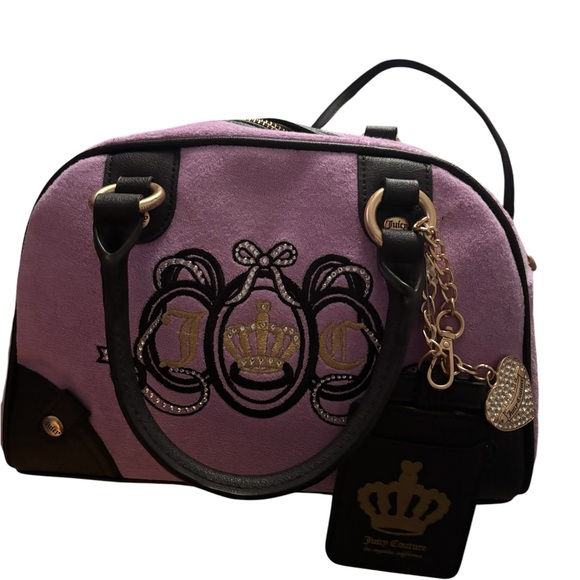 Juicy Couture Handbags - Juicy Couture Black and Purple Satchel